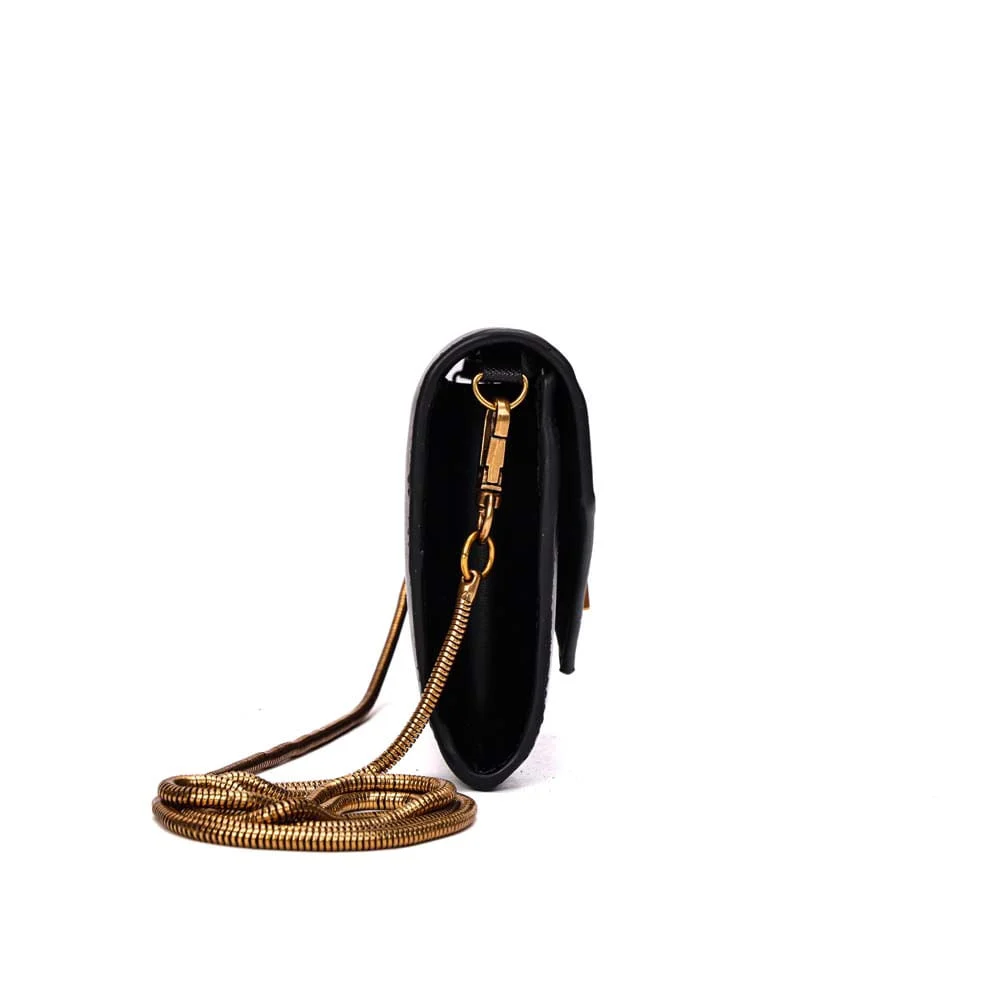 Bolsa Carteira Pequena Soft Liso Transversal Preto - vista 4 de 4