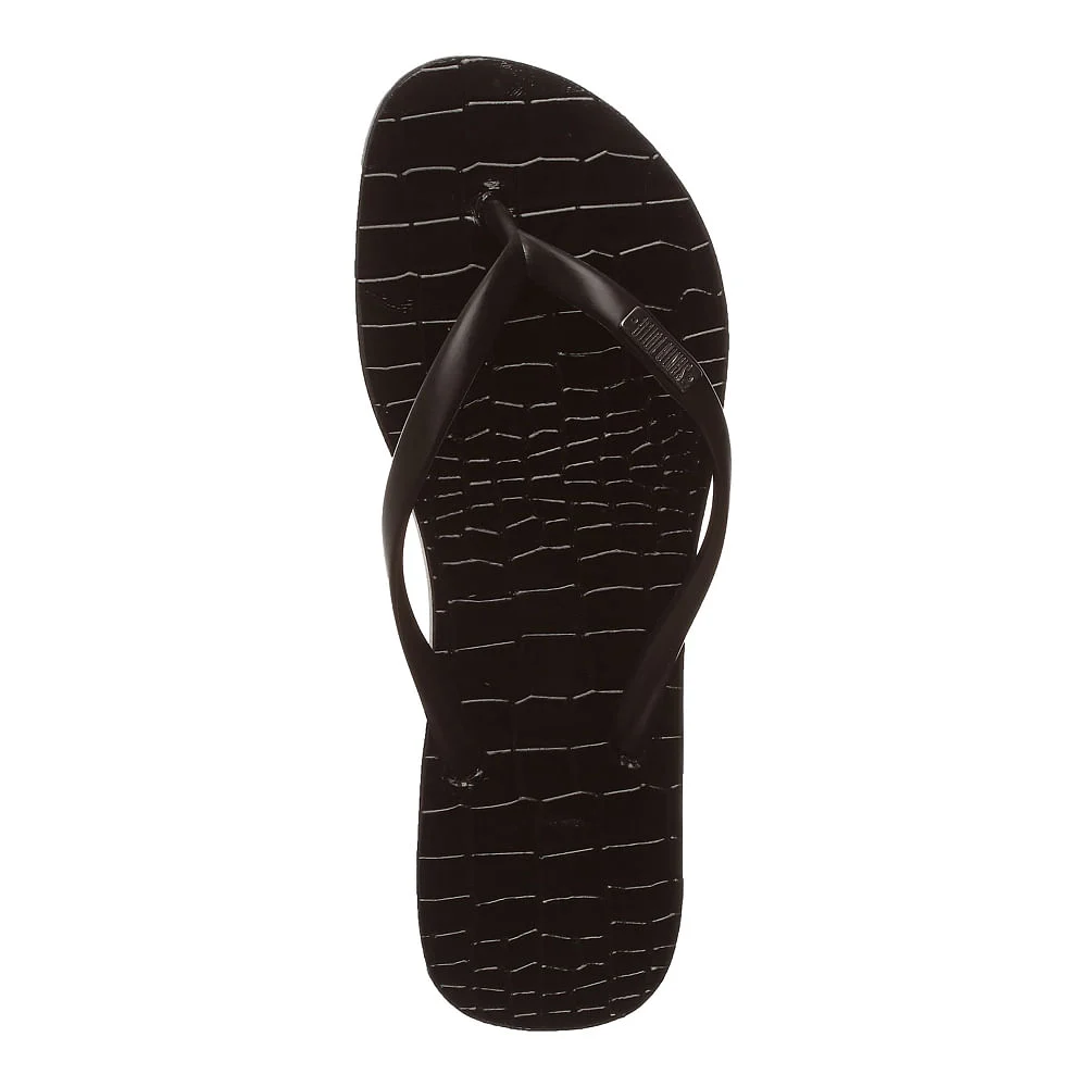 Flip Flop Croco Verniz Preto - vista 3 de 4