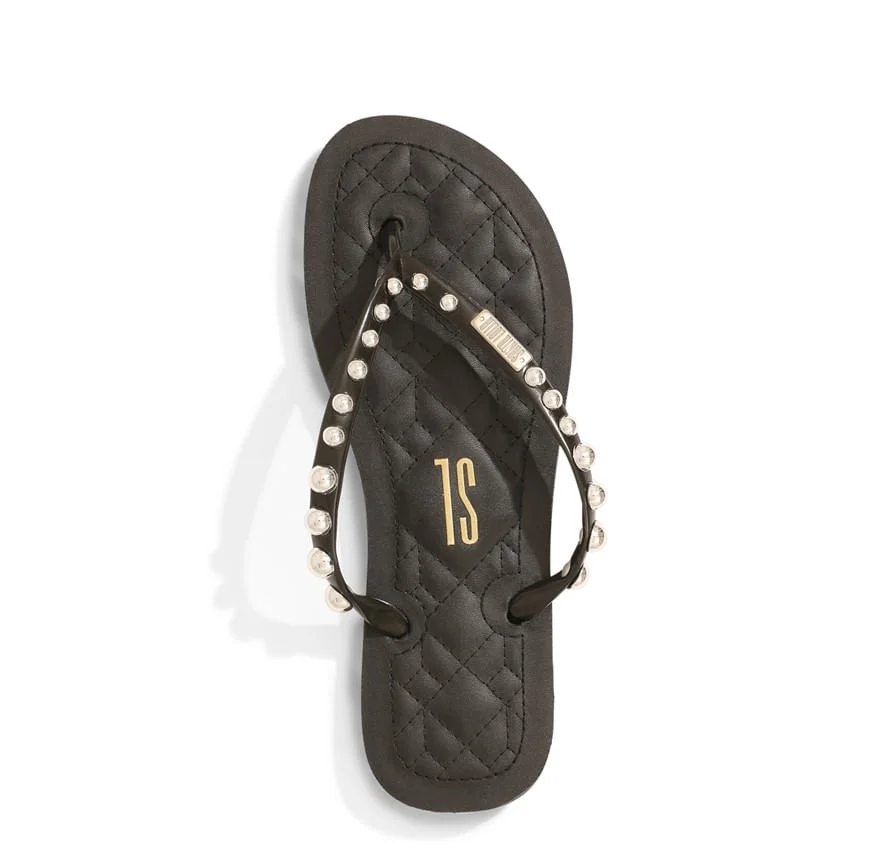 Flip Flop New Couro Pelica Soft Metal Preto - vista 5 de 6