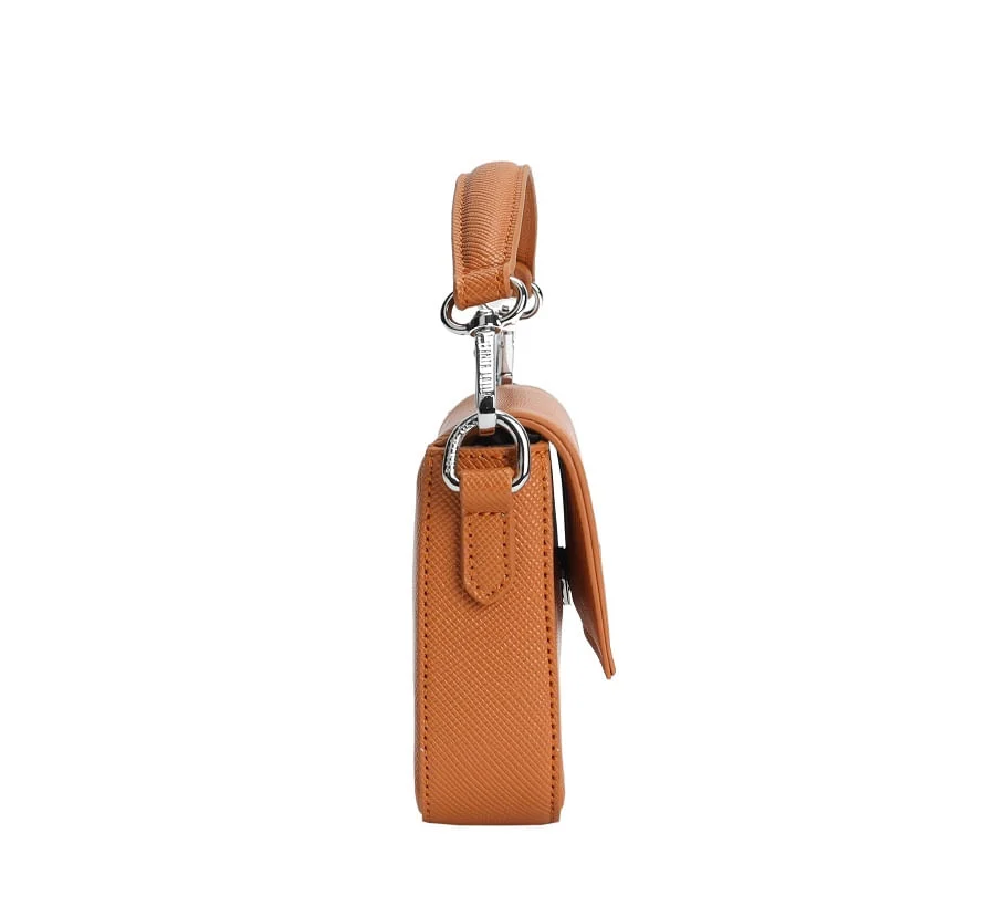 Bolsa Risco Pequena Corrente Laranja - vista 3 de 4