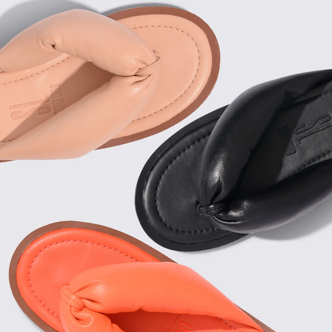 Rasteira Couro Nobre Soft Nude Rosado - vista 3 de 5
