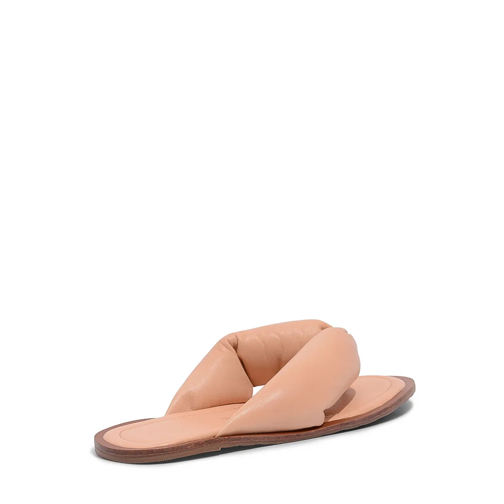 Rasteira Couro Nobre Soft Nude Rosado - vista 4 de 5