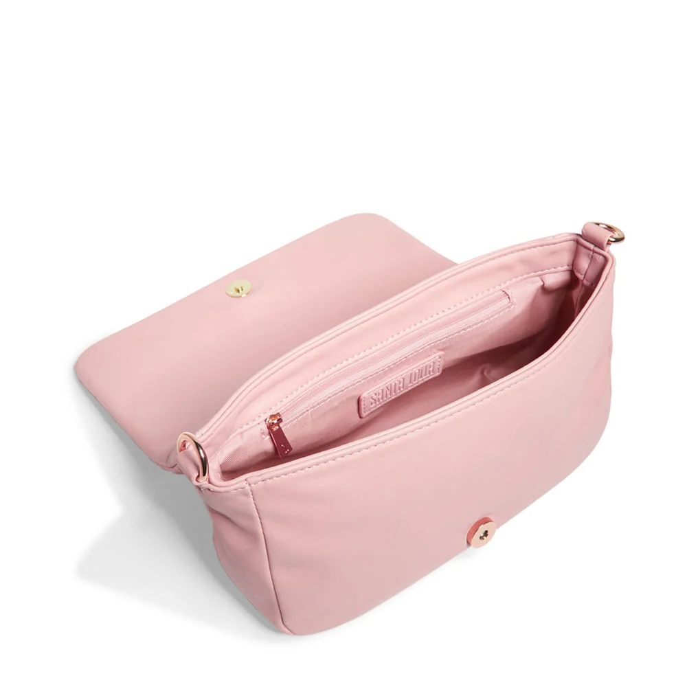 Bolsa Transversal Rosa Matelassê Média - vista 4 de 4