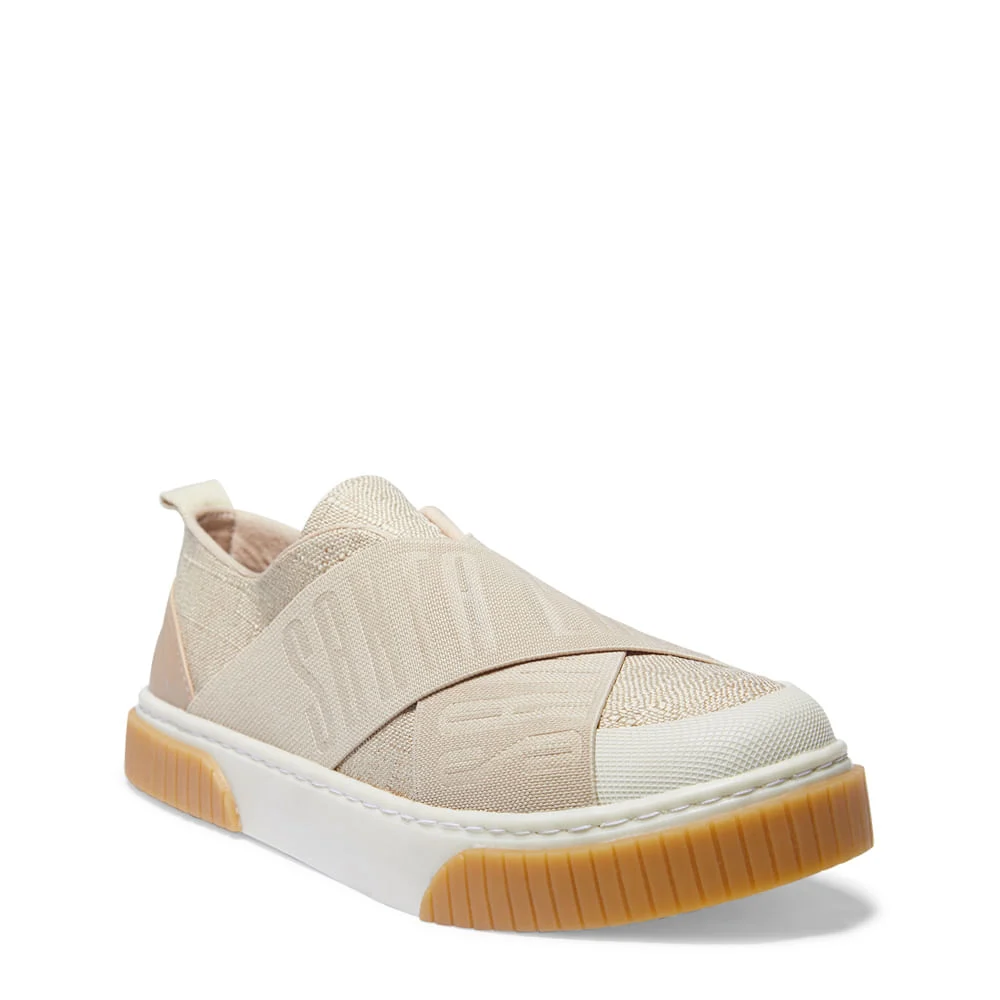Tênis Slip On Linho Copacabana Bege - vista 3 de 4