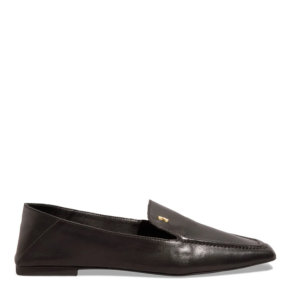 Mocassim Couro Nobre Soft Preto Bico Quadrado - vista 1 de 4