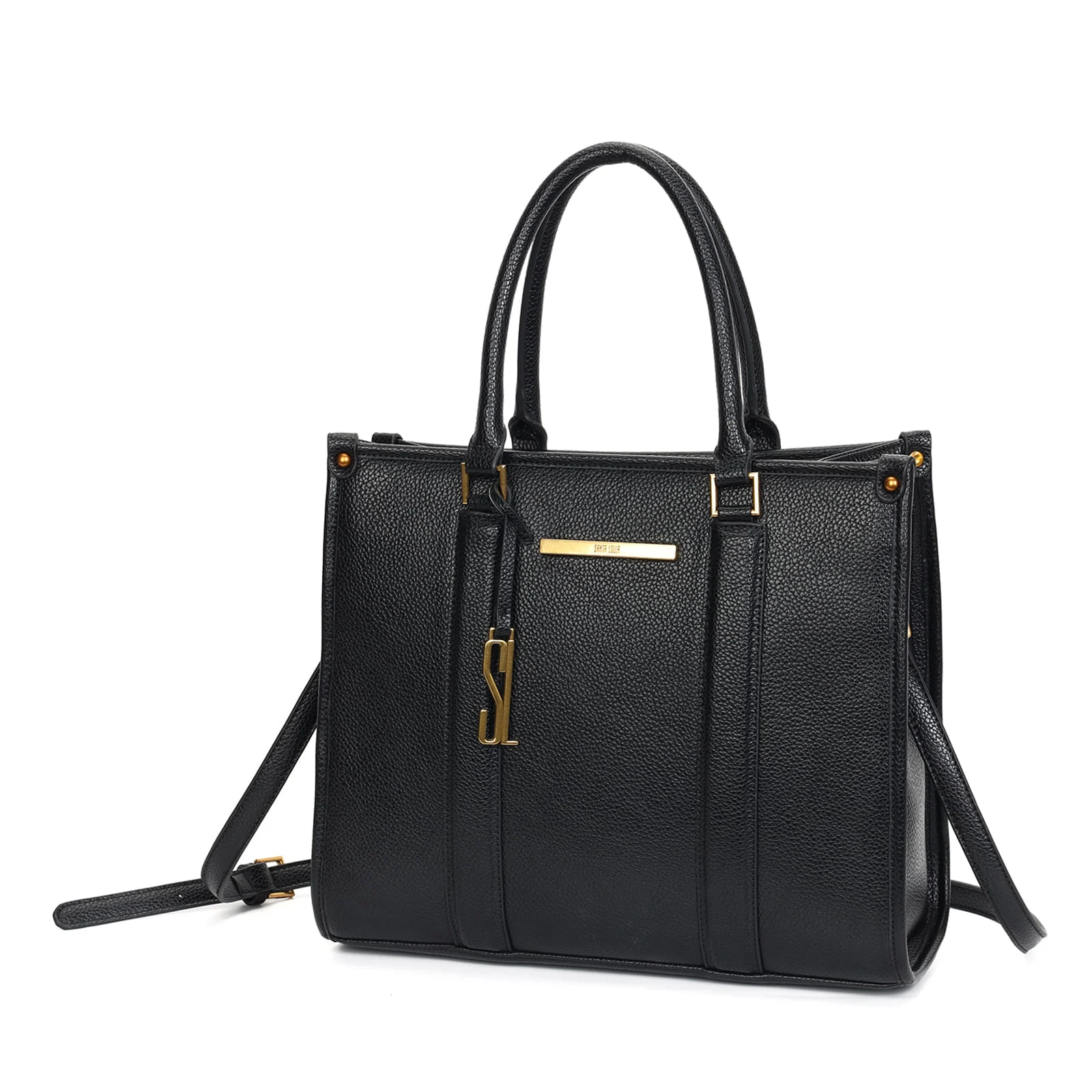 Bolsa Tote Preta Grande Alça Fina - vista 3 de 7