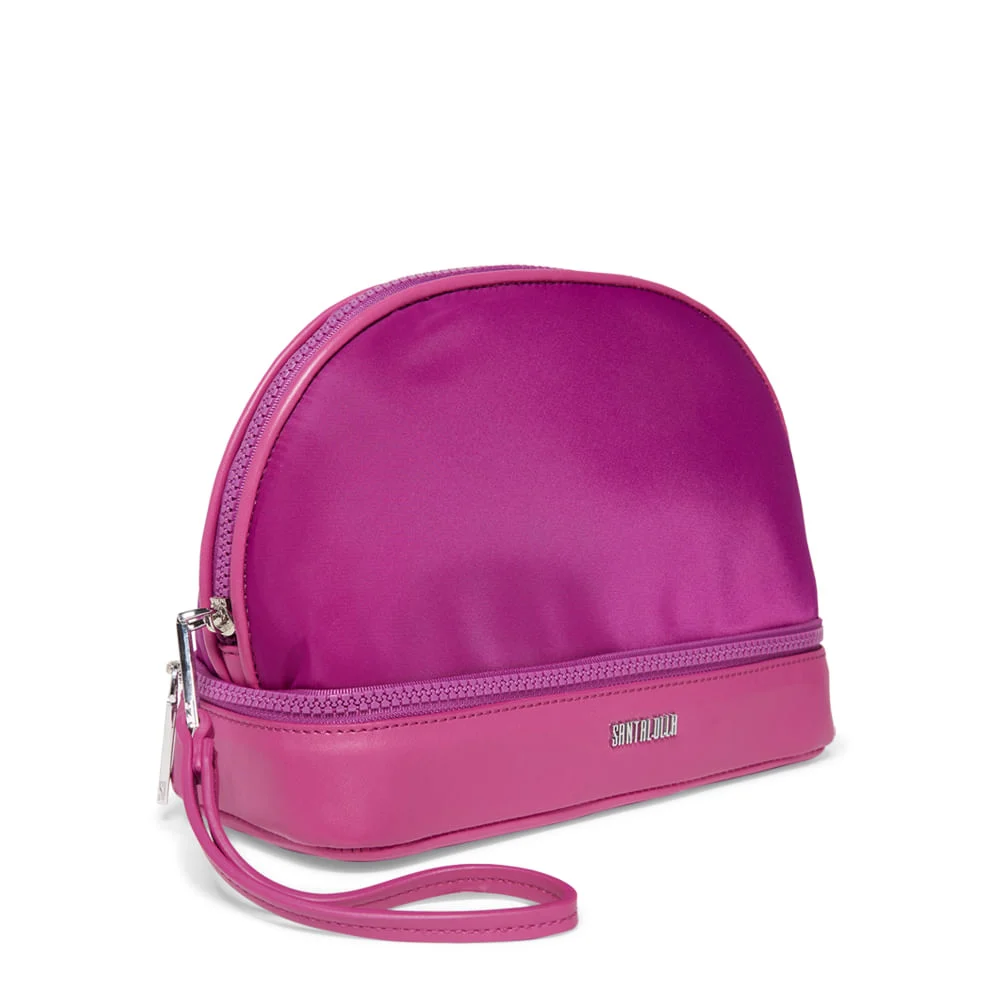 Necessaire Nylon Zíper Rosa Fúcsia - vista 2 de 5
