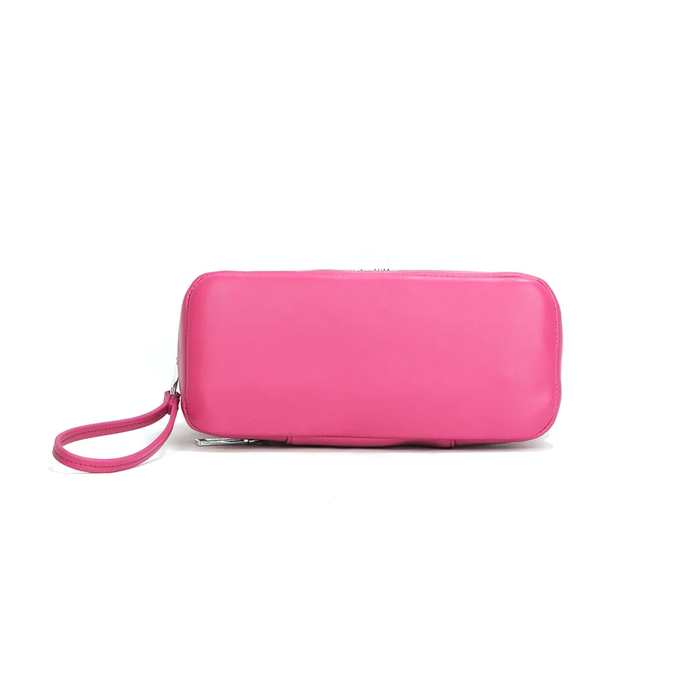 Necessaire Nylon Zíper Rosa Fúcsia - vista 5 de 5