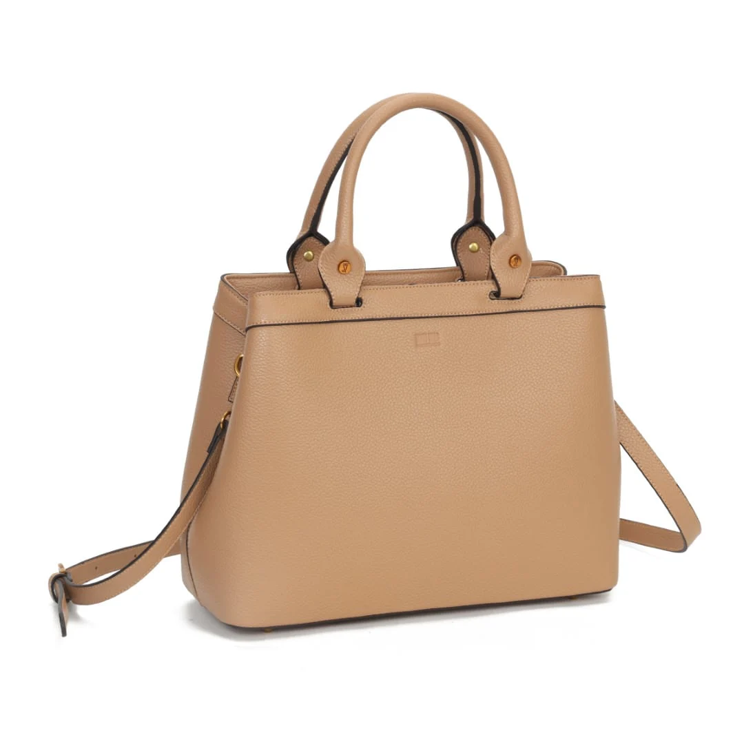 Bolsa Tote Caramelo Alça Dupla Transversal - vista 2 de 7