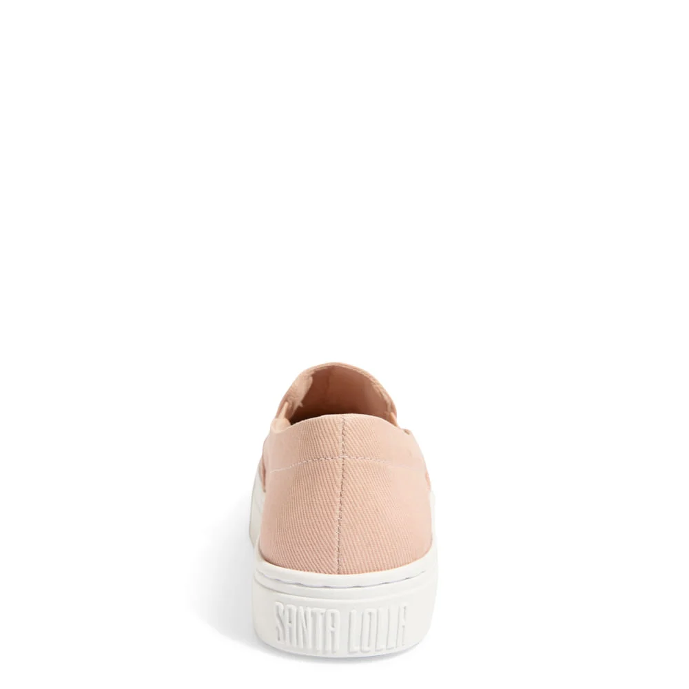 Tênis Slip On Lona Canelada Laranja Pêssego - vista 4 de 5