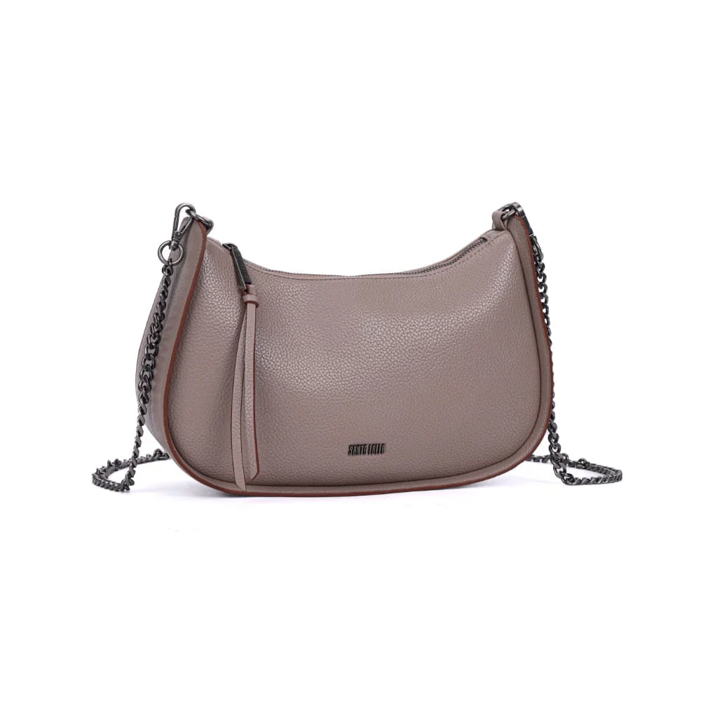 Bolsa Baguete Cinza Alça Corrente - vista 2 de 4
