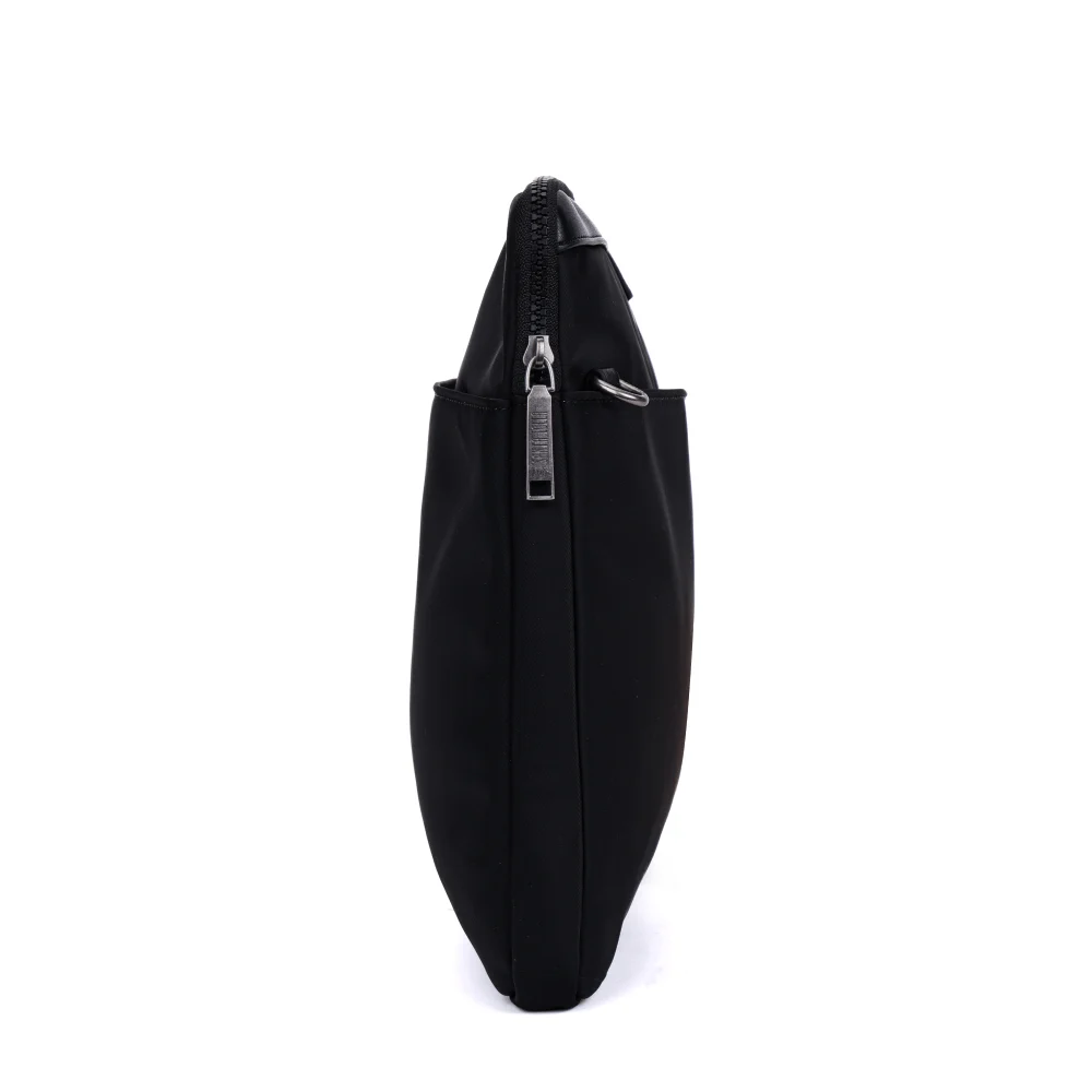 Bolsa Porta Notebook Nylon Preto Transversal - vista 3 de 6