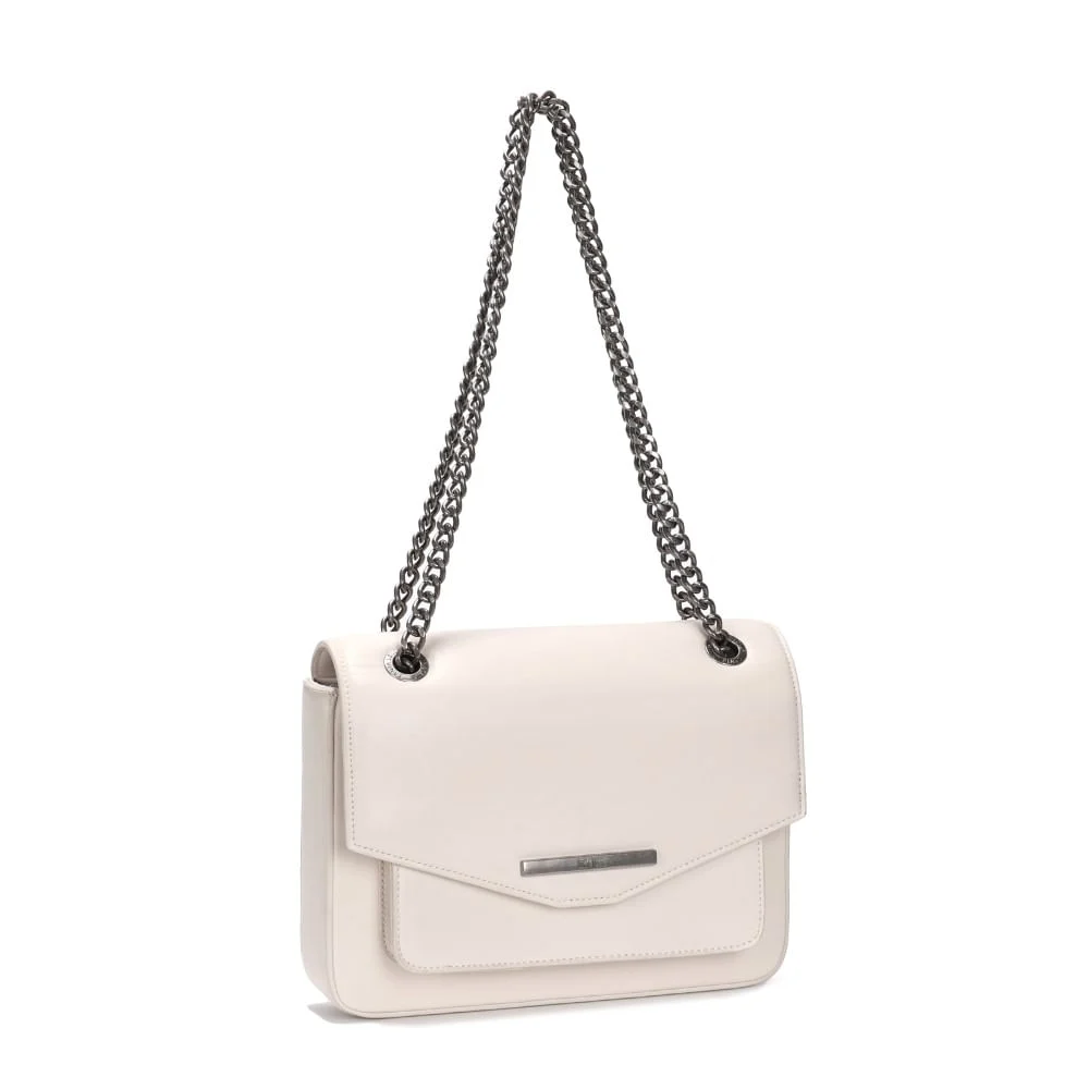 Bolsa Envelope Creme Alça Tiracolo Corrente - vista 2 de 3