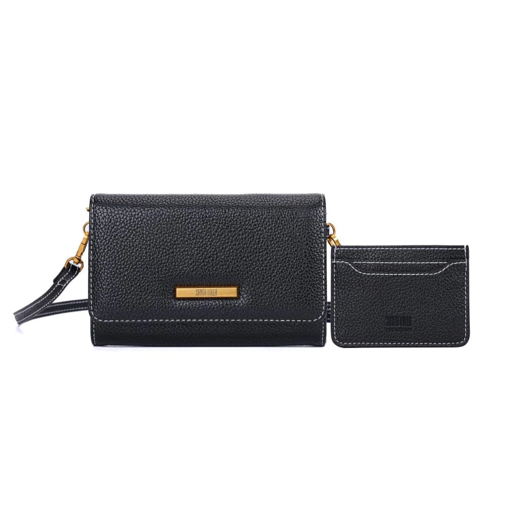 Kit Presente Bolsa Transversal e Porta Cartão Preto - vista 4 de 10