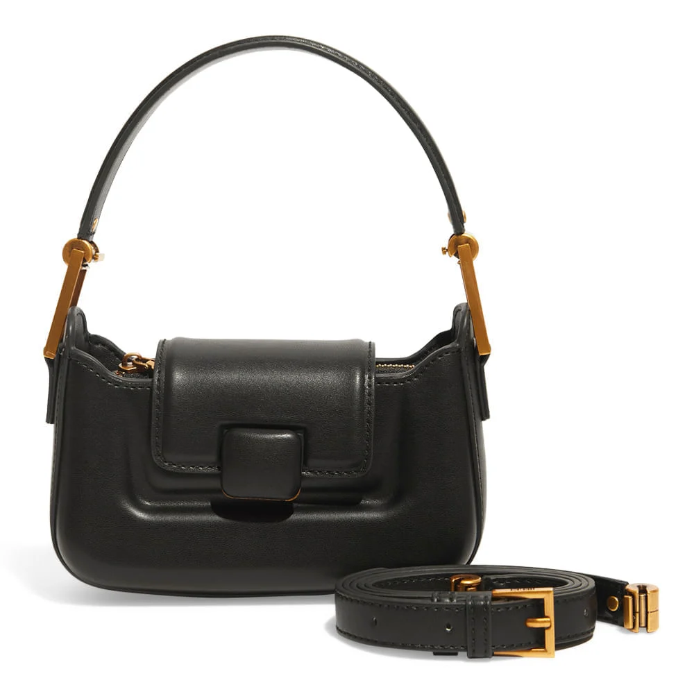 Bolsa Pequena Soft Preta Alça Dupla - vista 2 de 10
