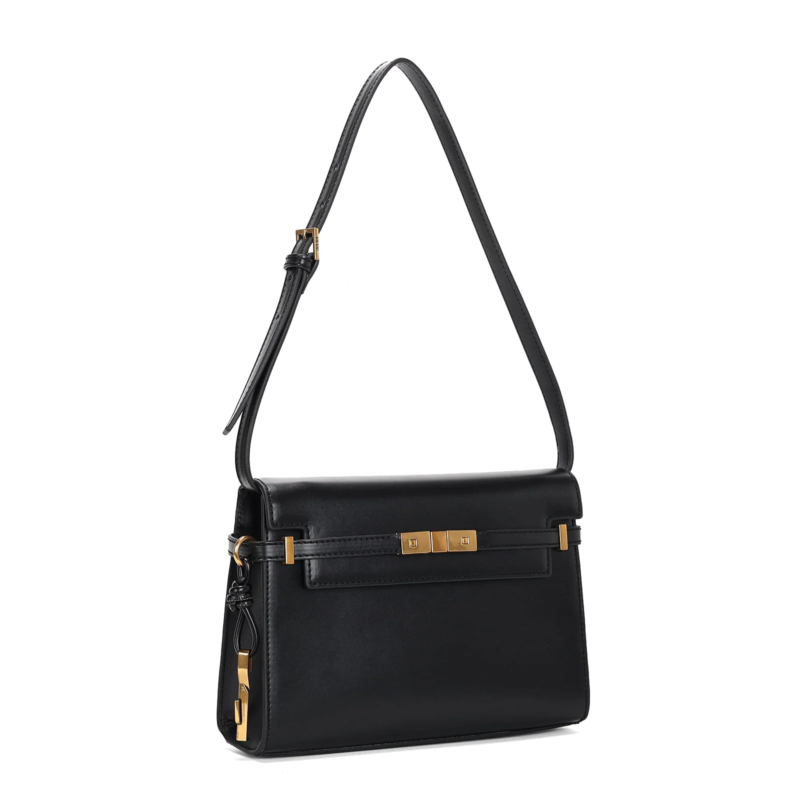 Bolsa Baguete Soft Preta Alça De Ombro - vista 2 de 3